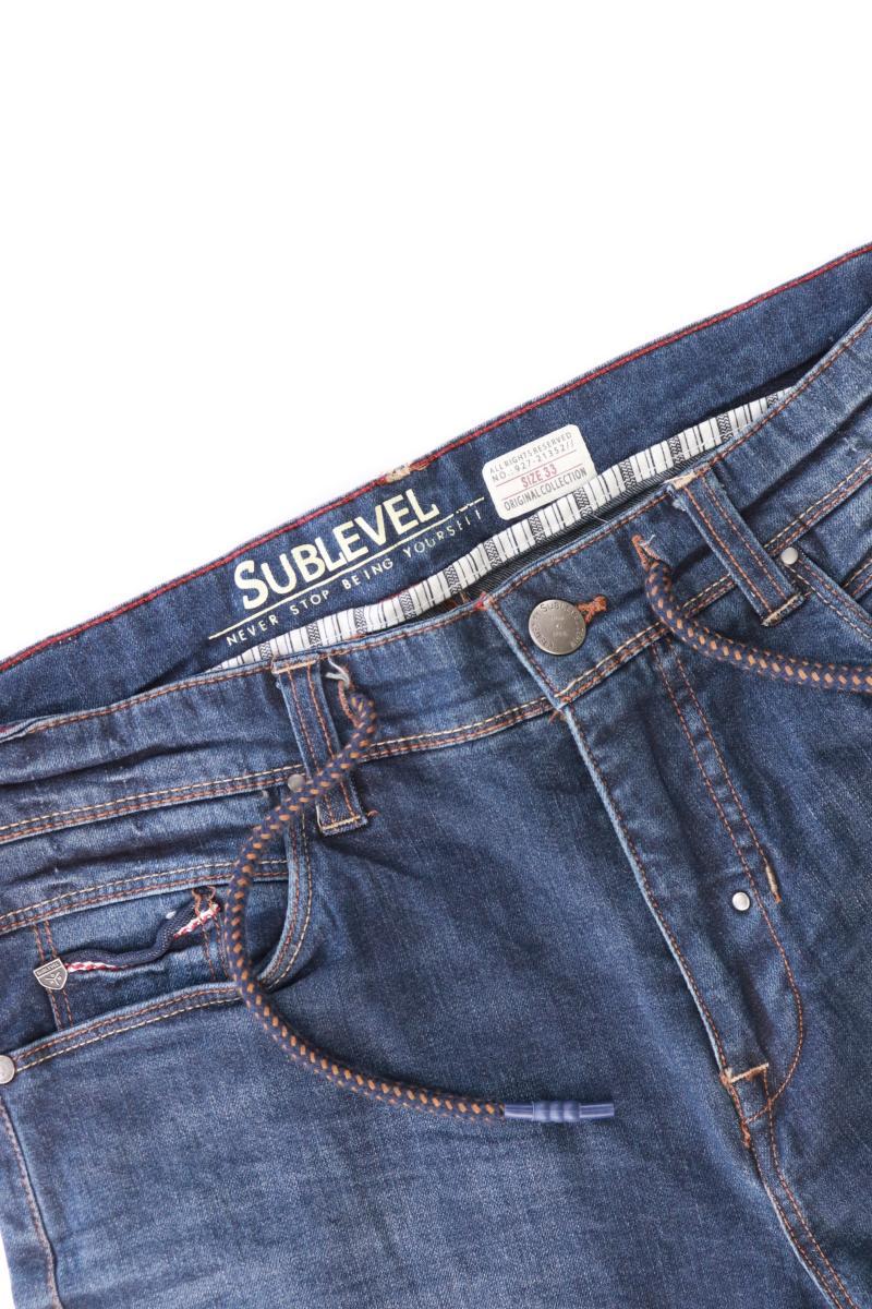 sublevel shorts für Herren Gr. W33 blau aus Baumwolle