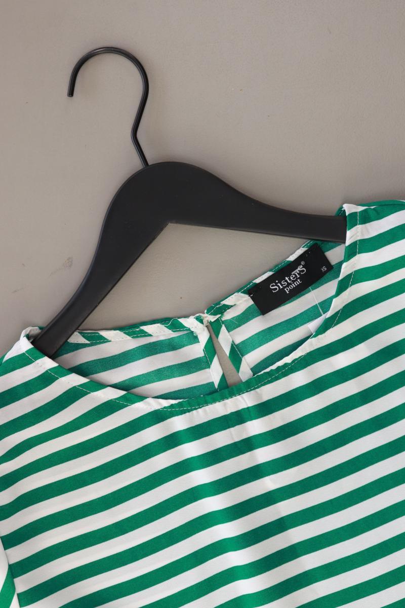Sisters Point Kurzarmbluse Gr. XS gestreift grün aus Polyester
