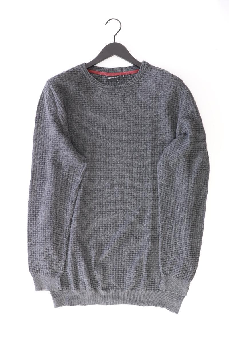 Bernd Berger Feinstrickpullover für Herren Gr. 56 grau aus Baumwolle