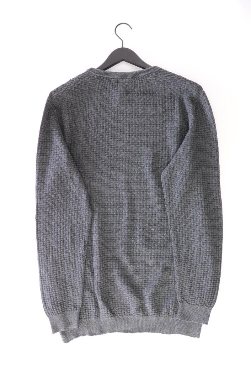 Bernd Berger Feinstrickpullover für Herren Gr. 56 grau aus Baumwolle