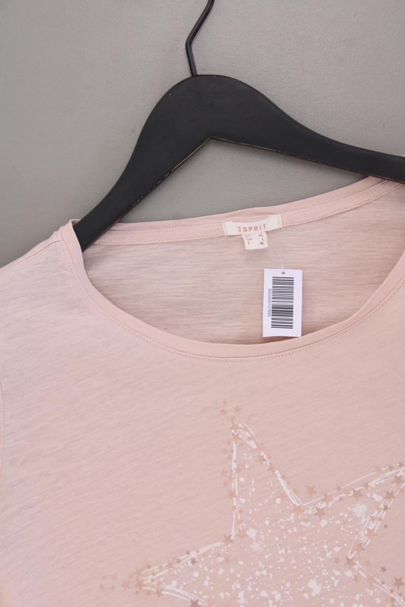 Esprit Printshirt Gr. L Kurzarm rosa