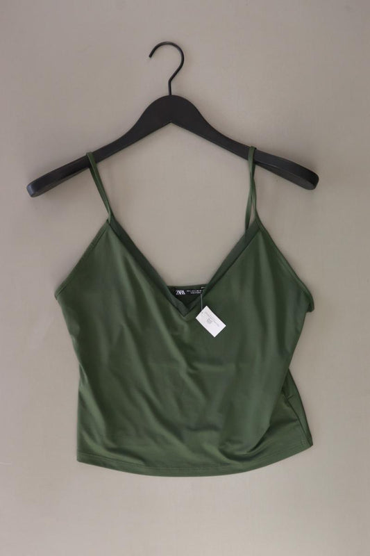 Zara Spaghetti-Top Gr. L olivgrün aus Polyester