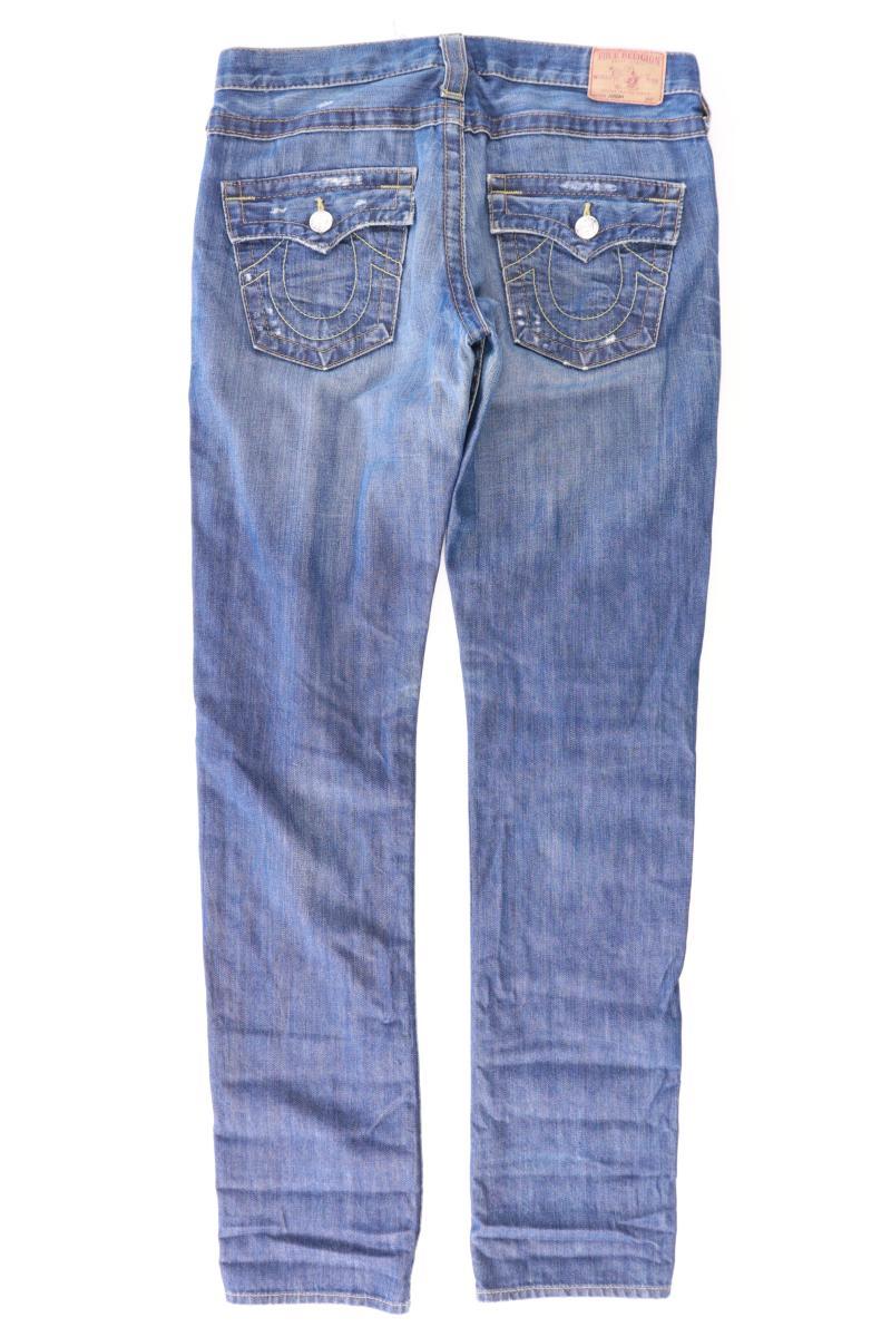 True Religion Straight Jeans Gr. W26 blau aus Baumwolle