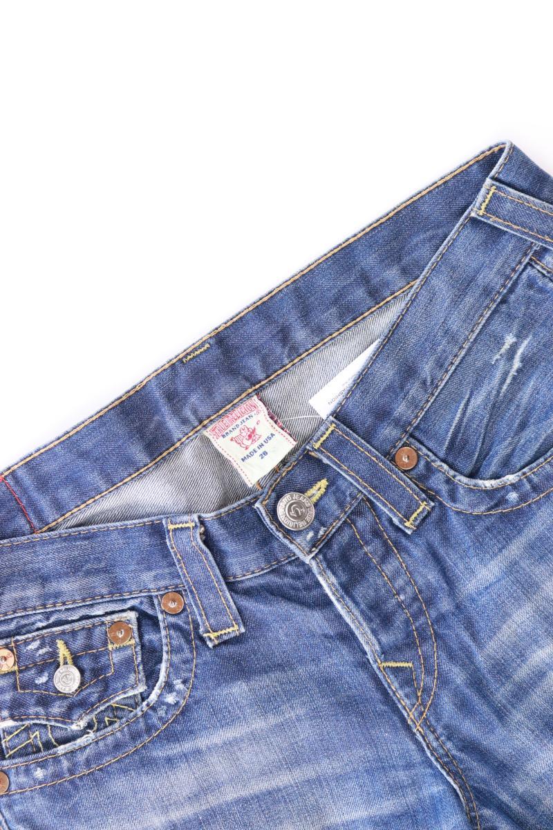 True Religion Straight Jeans Gr. W26 blau aus Baumwolle