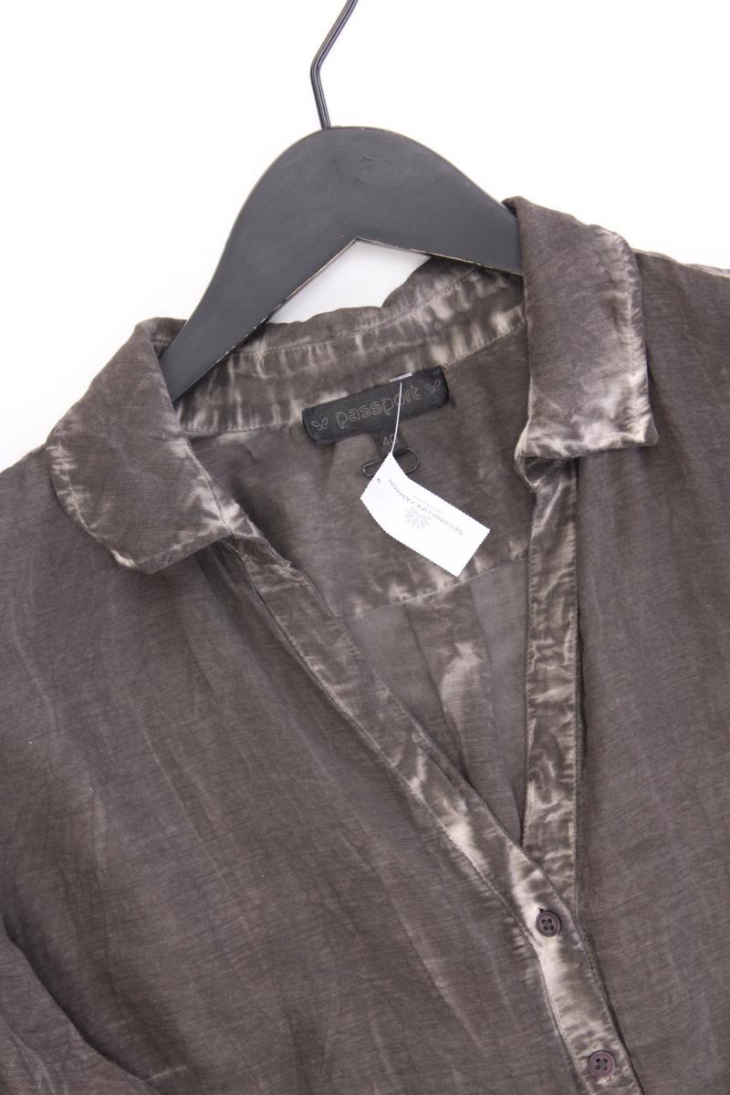 Passport Blusenkleid Gr. 40 3/4 Ärmel braun aus Baumwolle