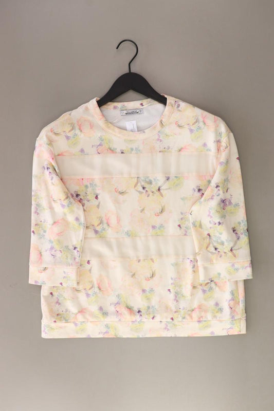 Pull&Bear Regular Pullover Gr. L mit Blumenmuster creme aus Polyester