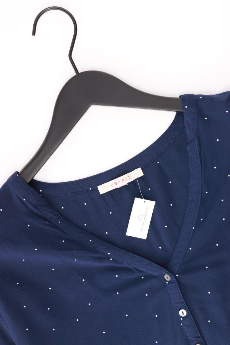 Esprit Langarmbluse Gr. 36 blau aus Viskose