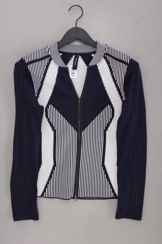 Marc Cain Strickjacke Gr. 38 Langarm blau aus Polyamid