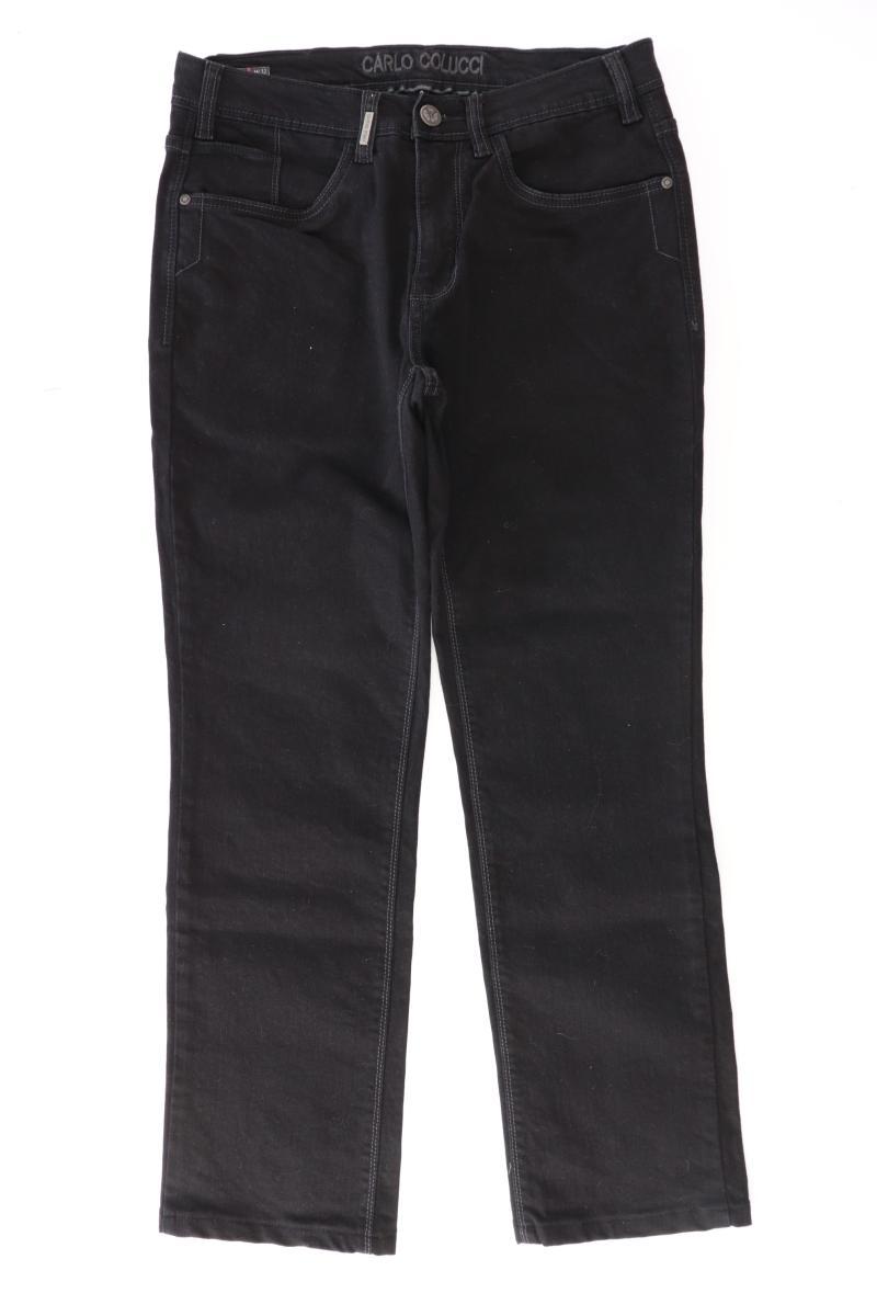 Carlo Colucci Straight Jeans Gr. W32/L32 schwarz aus Baumwolle