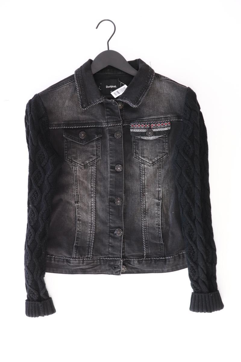 Desigual Jeansjacke Gr. 42 schwarz aus Baumwolle