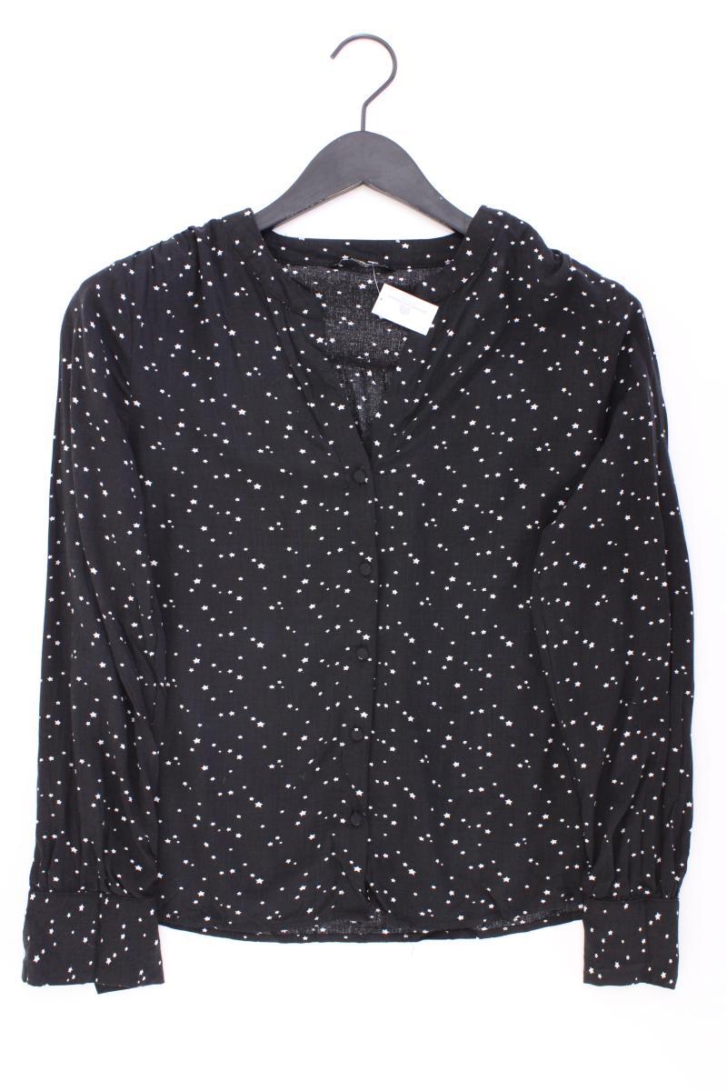 Only Bluse mit Sternenmuster Gr. 36 Langarm schwarz aus Viskose