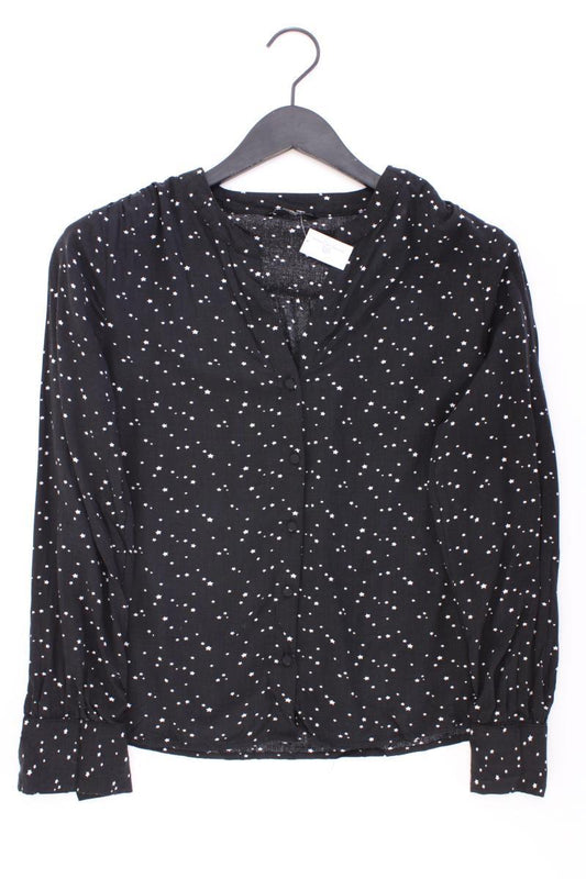 Only Bluse mit Sternenmuster Gr. 36 Langarm schwarz aus Viskose