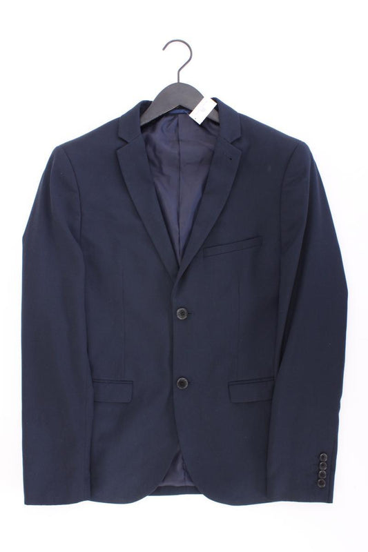 WE Fashion Sakko für Herren Gr. 48 mit Gürtel blau aus Polyester