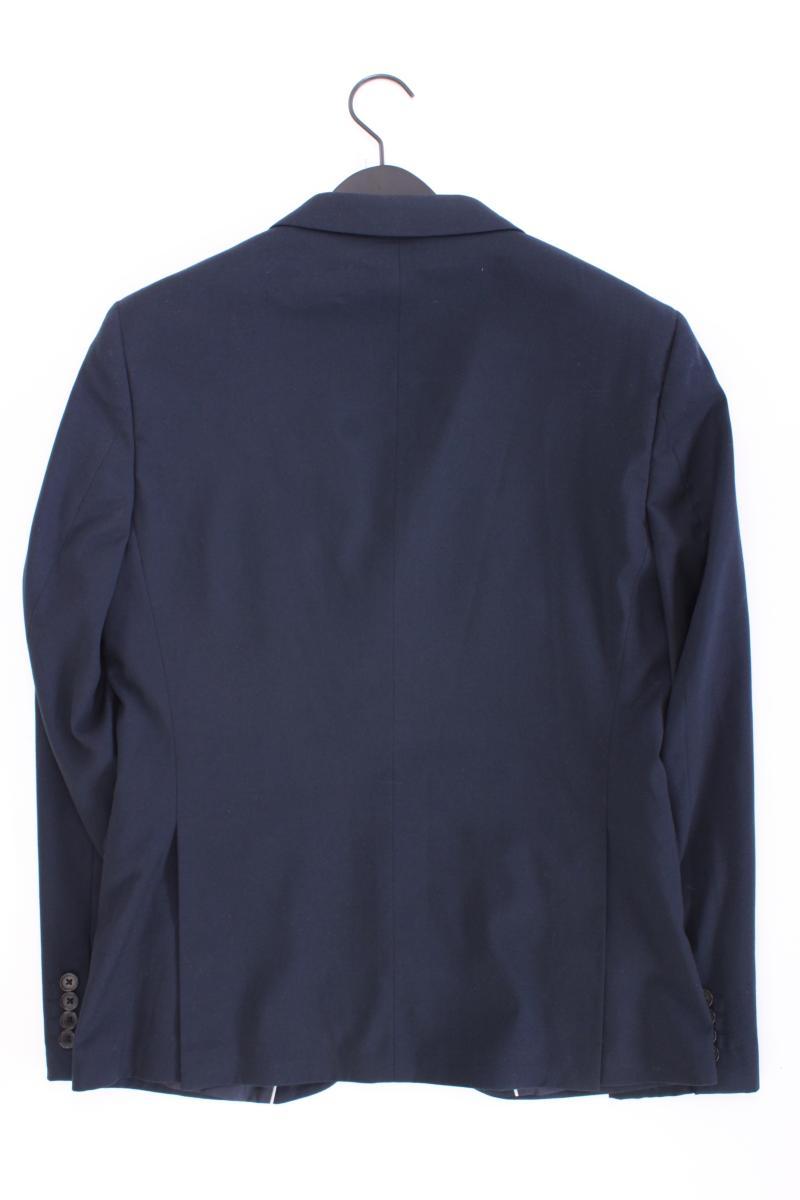 WE Fashion Sakko für Herren Gr. 48 mit Gürtel blau aus Polyester