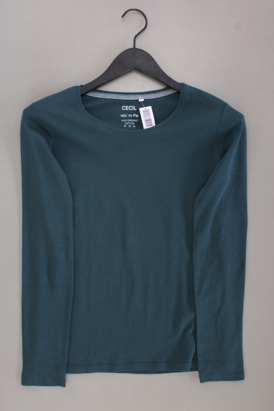 Cecil Longsleeve-Shirt Gr. S neuwertig Langarm blau aus Baumwolle