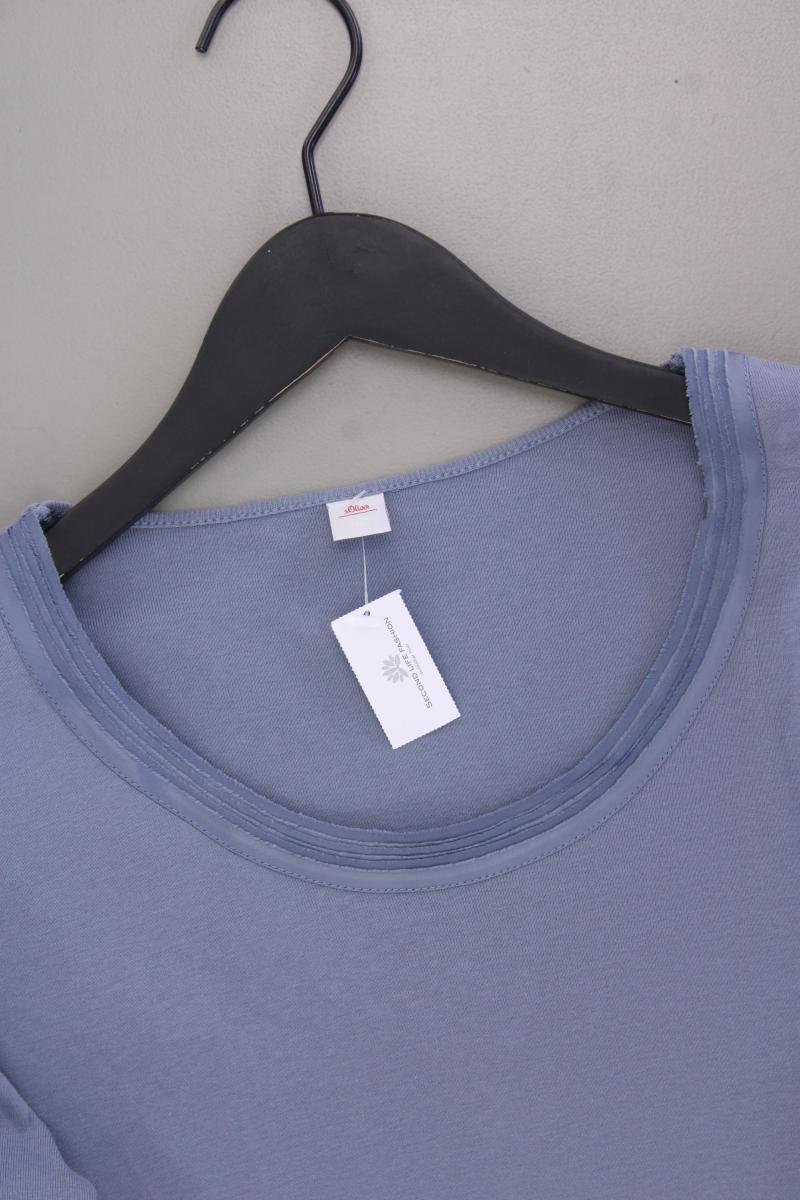 s.Oliver Longsleeve-Shirt Gr. 44 Langarm blau aus Baumwolle