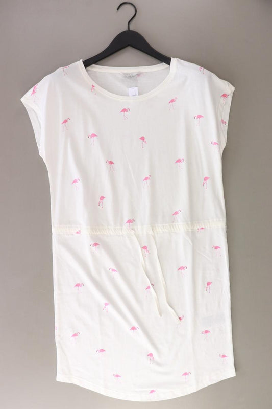 Only Kleid mit Flamingomuster Gr. M neuwertig Kurzarm weiß aus Baumwolle