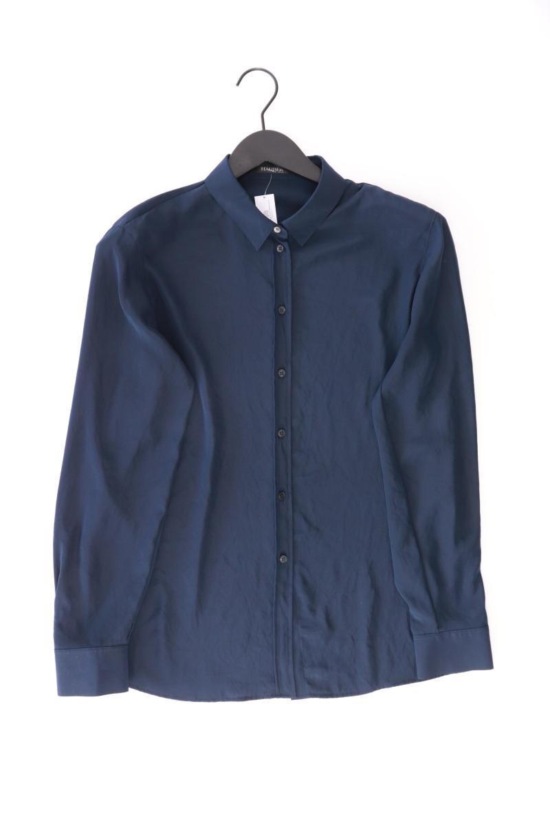 Hauber Langarmbluse Gr. 38 blau aus Polyester