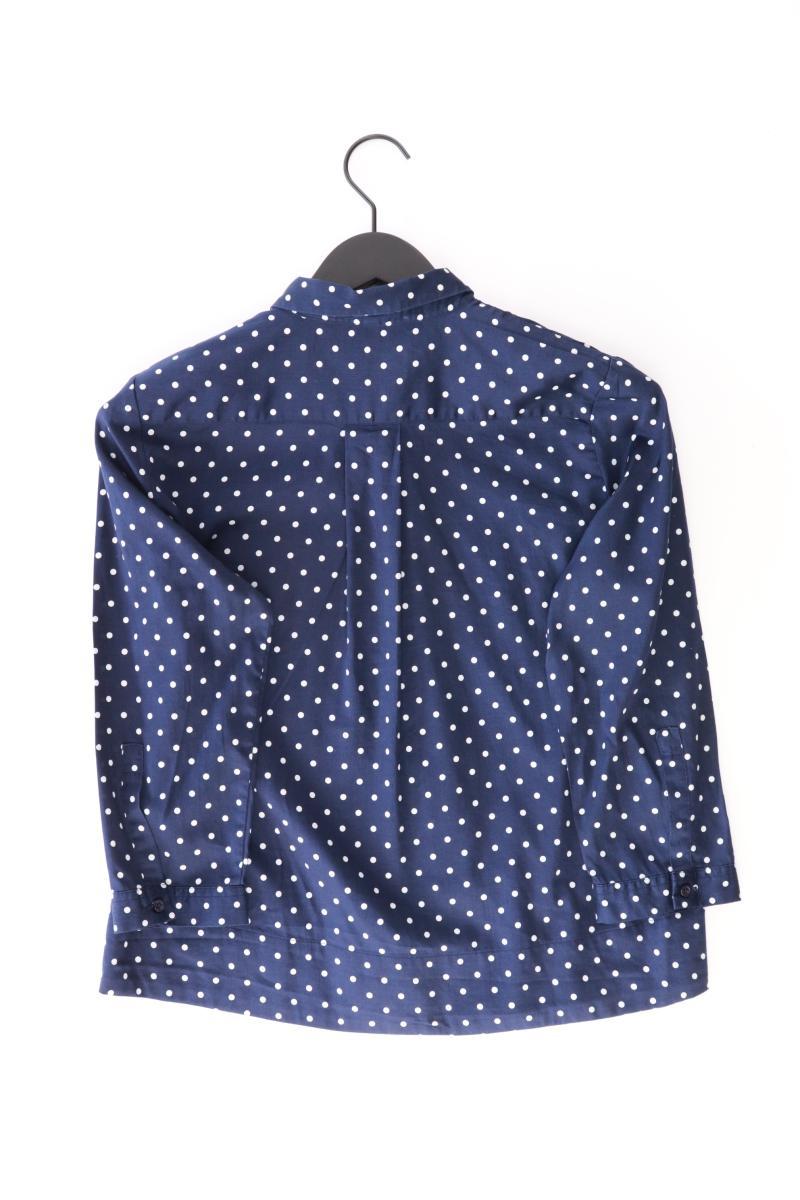 Lawrence Grey Regular Bluse Gr. 38 gepunktet 3/4 Ärmel blau aus Baumwolle