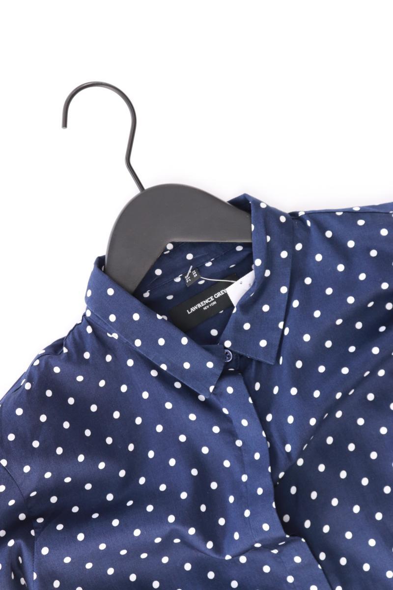 Lawrence Grey Regular Bluse Gr. 38 gepunktet 3/4 Ärmel blau aus Baumwolle
