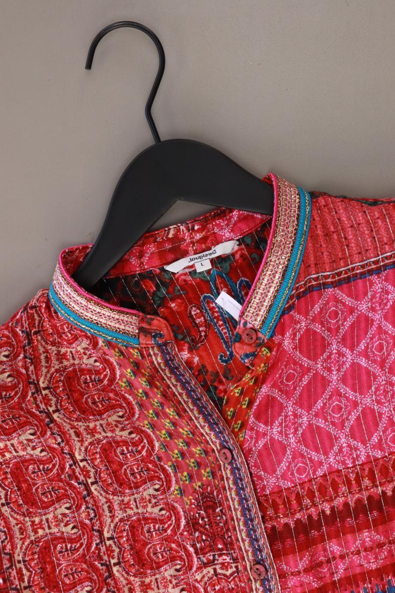 Desigual Langarmbluse Gr. L mit Paisleymuster pink aus Baumwolle