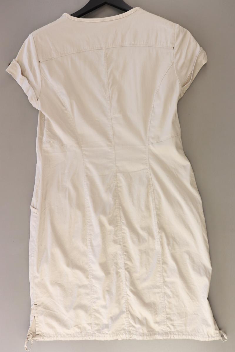 Taifun Kurzarmkleid Gr. 42 creme aus Baumwolle
