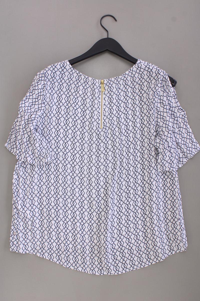 Street One Kurzarmbluse Gr. 40 geometrisches Muster blau aus Viskose