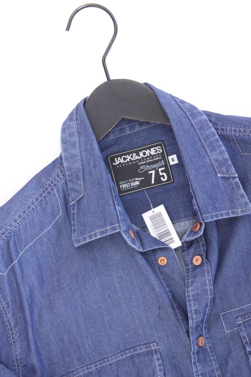 Jack & Jones Jeanshemd für Herren Gr. M Langarm blau aus Baumwolle