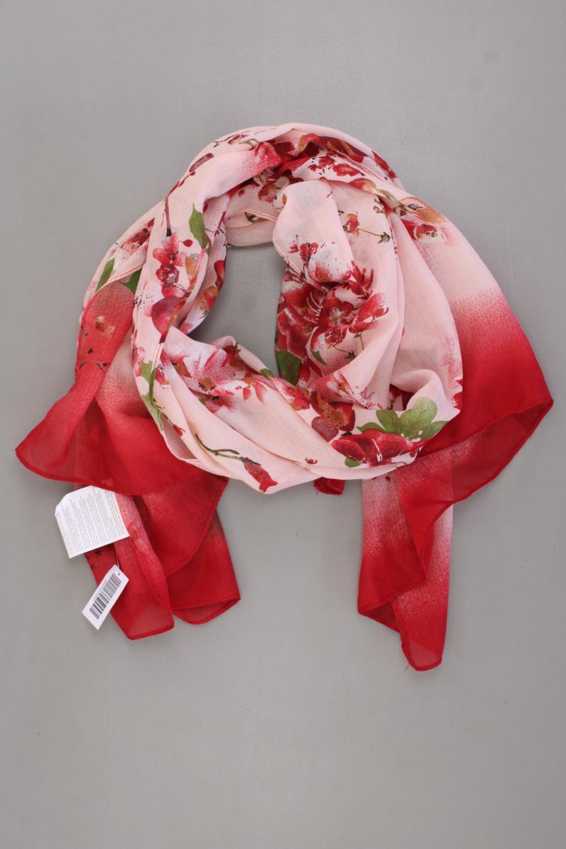 Tuch mit Blumenmuster rot aus Polyester