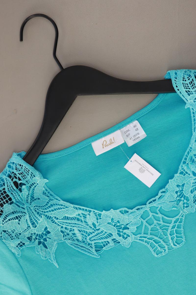 Paola T-Shirt Gr. 40 Kurzarm türkis aus Baumwolle