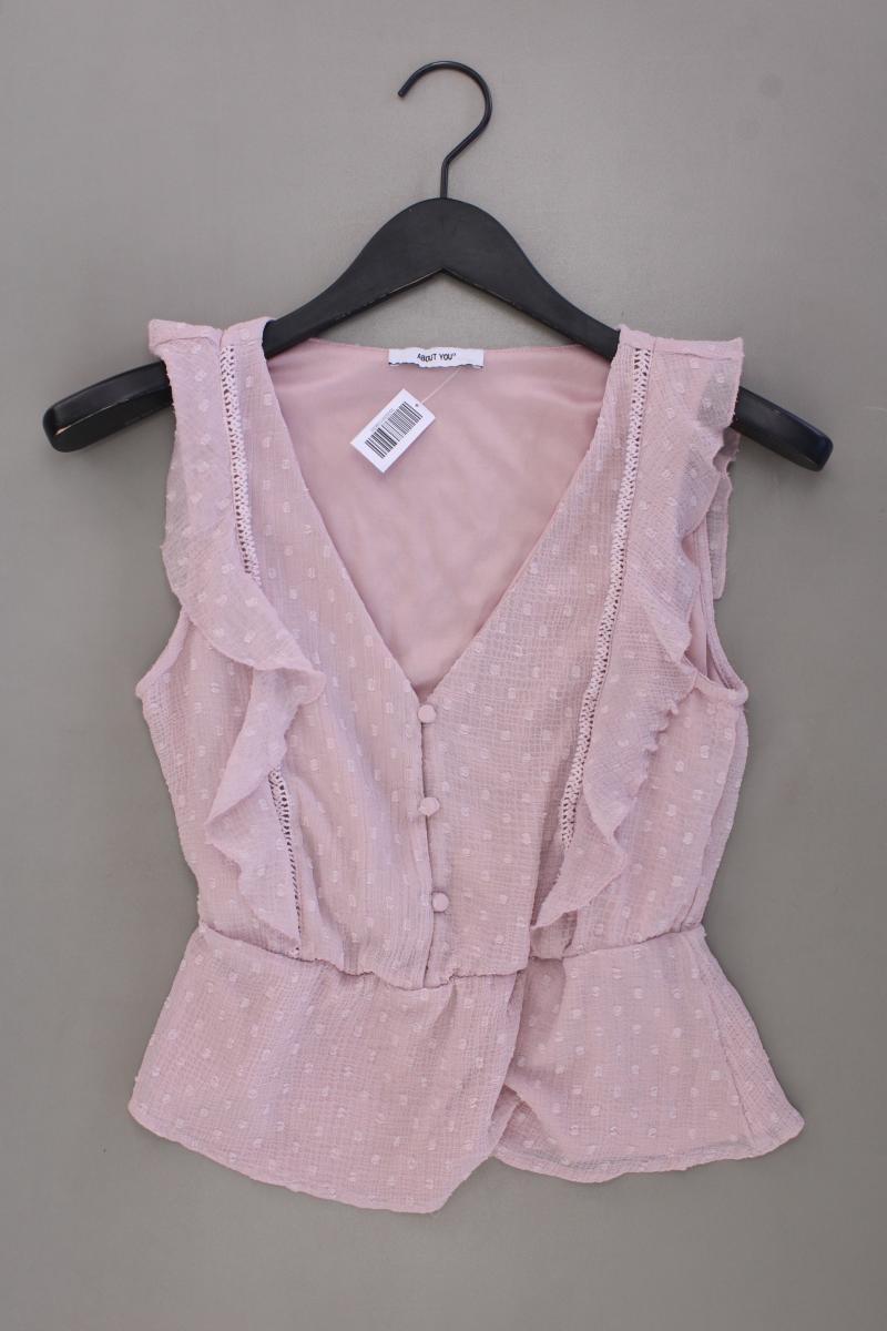 About You Chiffonbluse Gr. 36 Ärmellos rosa aus Polyester