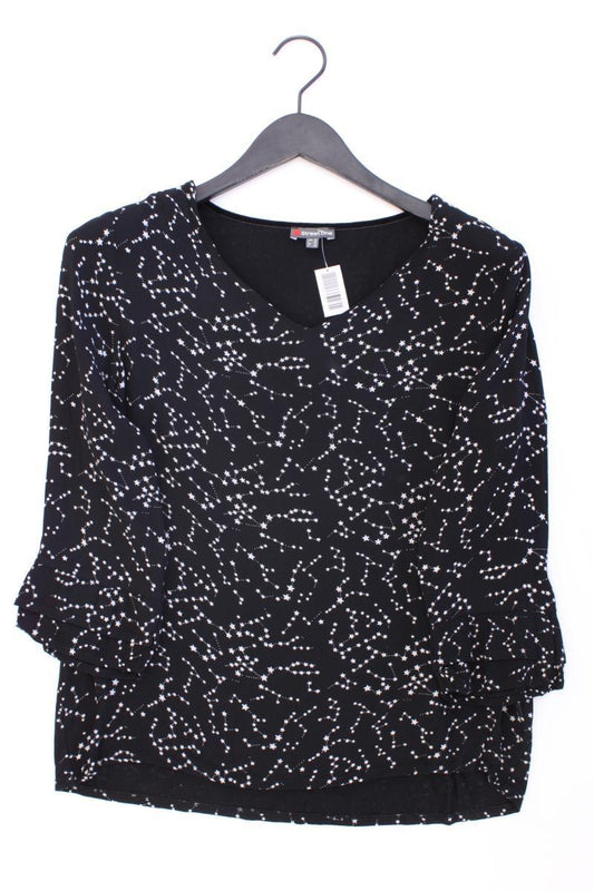 Street One Bluse mit Sternenmuster Gr. 38 3/4 Ärmel schwarz