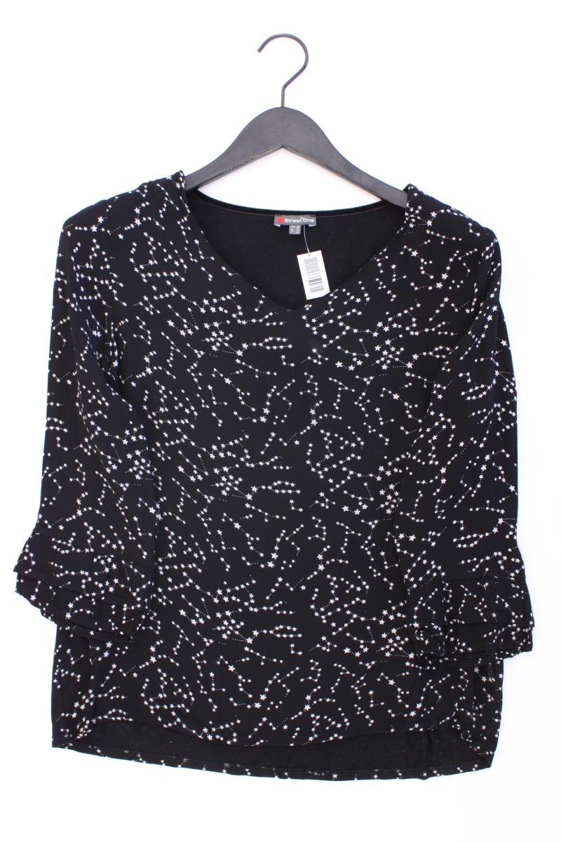 Street One Bluse mit Sternenmuster Gr. 38 3/4 Ärmel schwarz