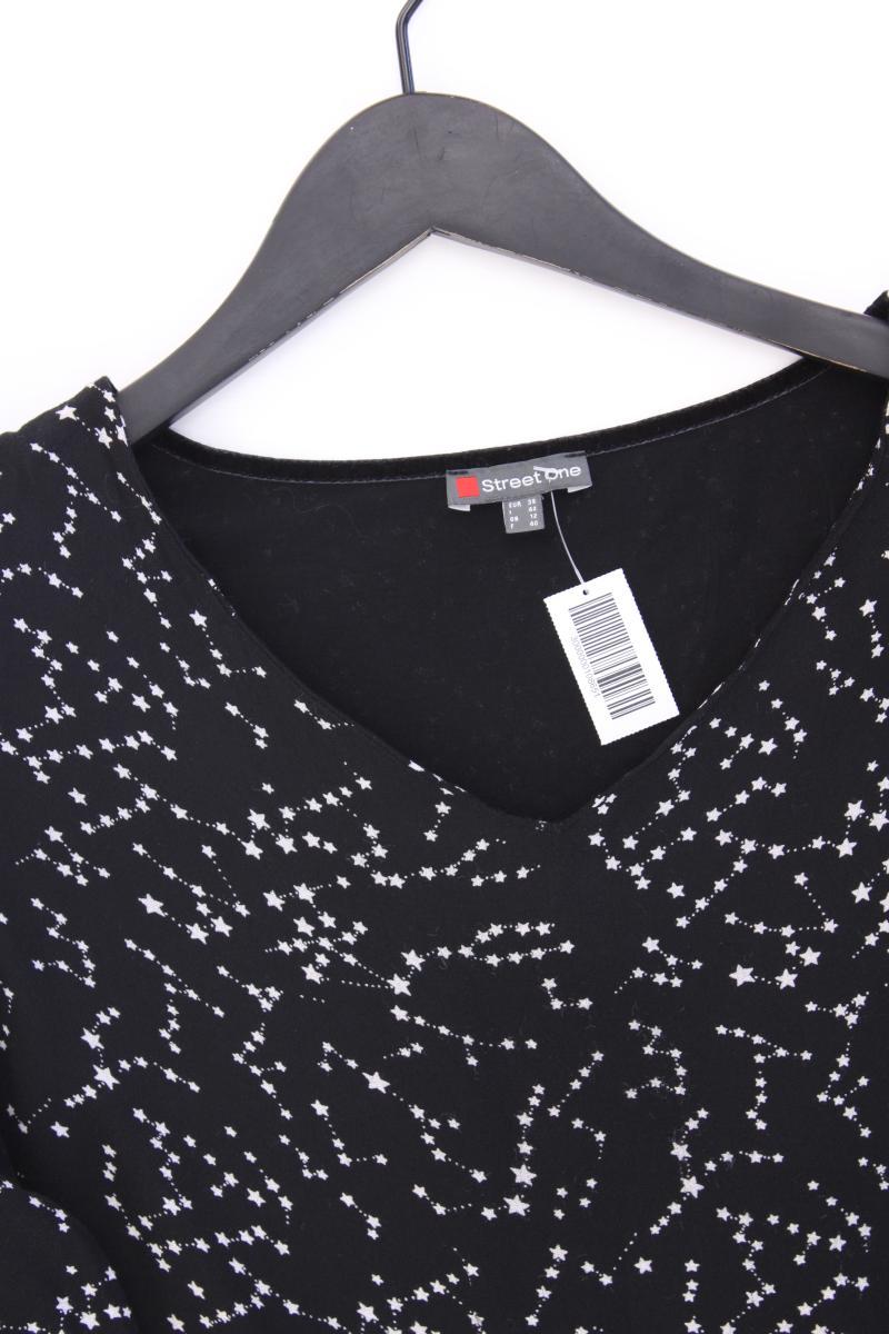 Street One Bluse mit Sternenmuster Gr. 38 3/4 Ärmel schwarz