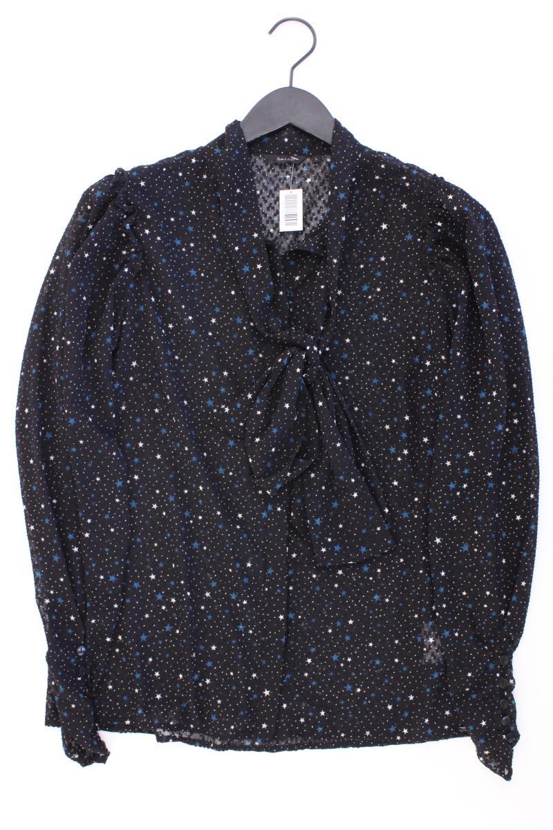 Salsa Bluse mit Sternenmuster Gr. L Langarm schwarz aus Polyester