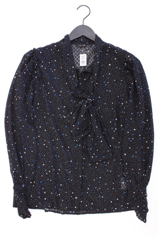 Salsa Bluse mit Sternenmuster Gr. L Langarm schwarz aus Polyester