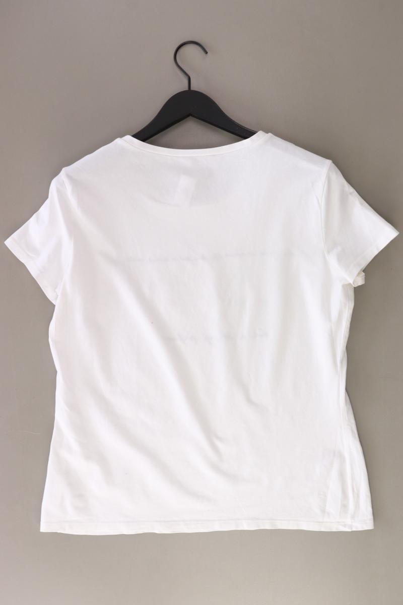Weekend Max Mara Printshirt Gr. XL neuwertig Kurzarm weiß aus Viskose
