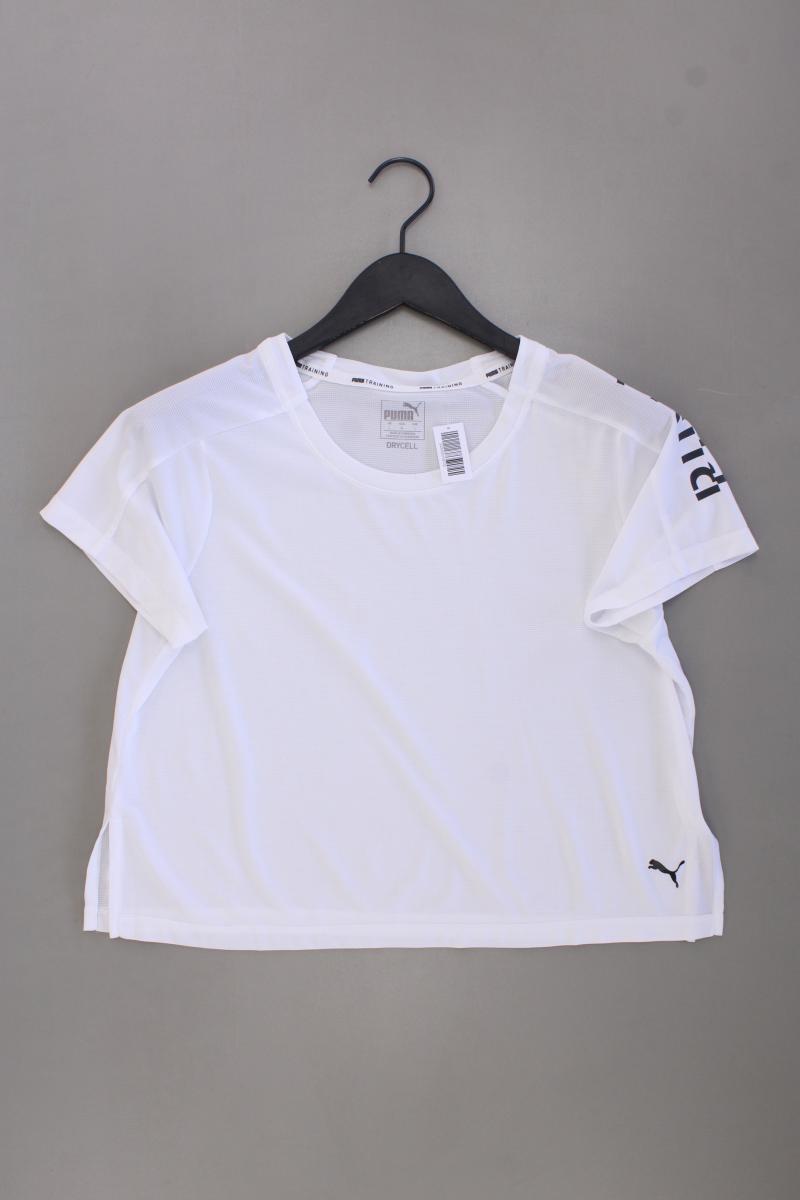 Puma Cropped Shirt Gr. L Kurzarm weiß