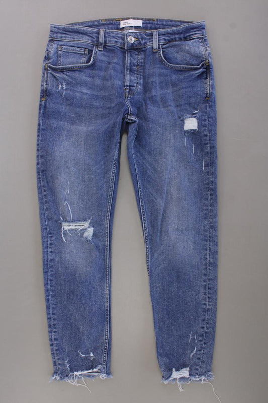 Zara Skinny Jeans für Herren Gr. W32 blau aus Baumwolle