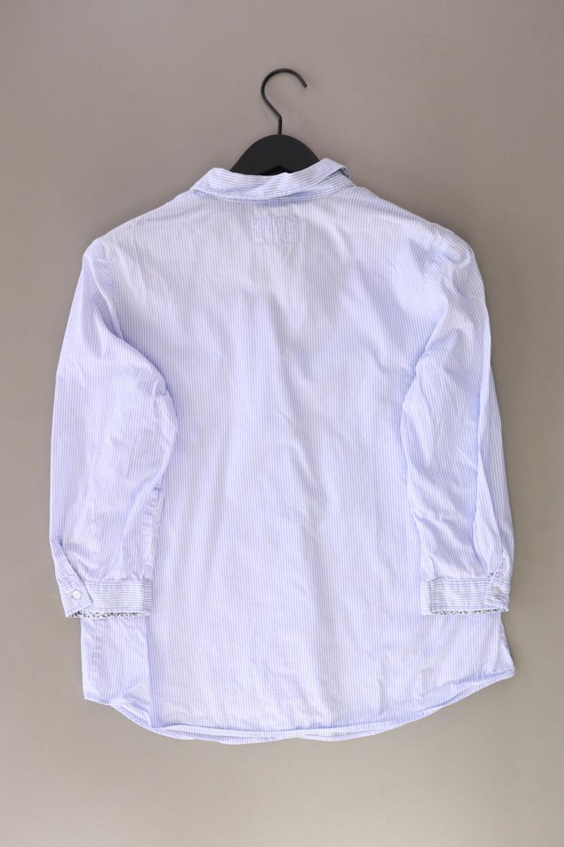 ERFO Regular Bluse Gr. 42 gestreift 3/4 Ärmel blau aus Baumwolle