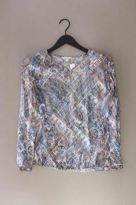 ERFO Langarmbluse Gr. 40 mit Paisleymuster blau