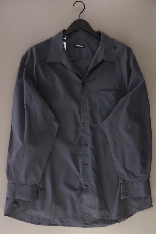 Walbusch Langarmhemd für Herren Gr. Hemdgröße 49/50 grau aus Baumwolle
