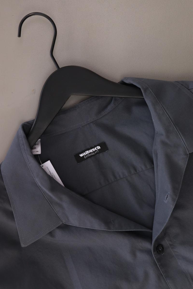 Walbusch Langarmhemd für Herren Gr. Hemdgröße 49/50 grau aus Baumwolle