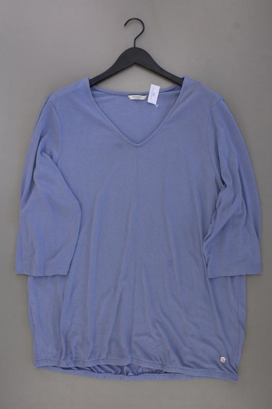 Tom Tailor Shirt mit V-Ausschnitt Gr. 50 3/4 Ärmel blau aus Viskose