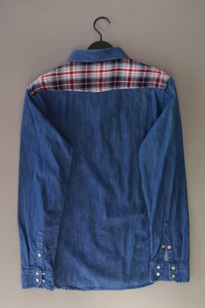Element Jeanshemd für Herren Gr. M Langarm blau aus Baumwolle