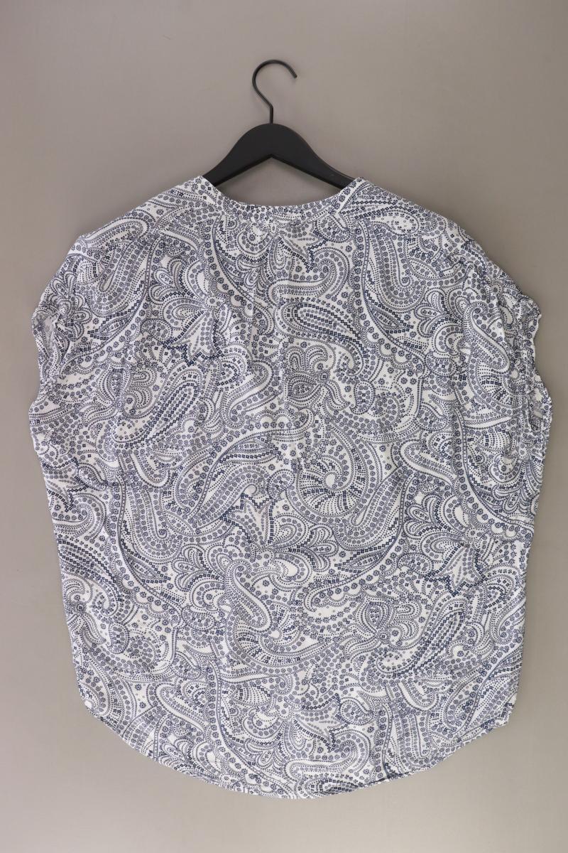 Esprit Kurzarmbluse Gr. M mit Paisleymuster blau aus Viskose