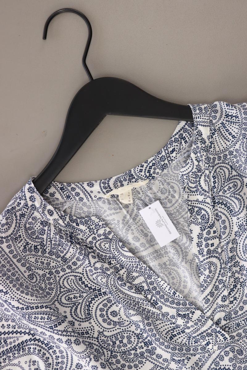 Esprit Kurzarmbluse Gr. M mit Paisleymuster blau aus Viskose