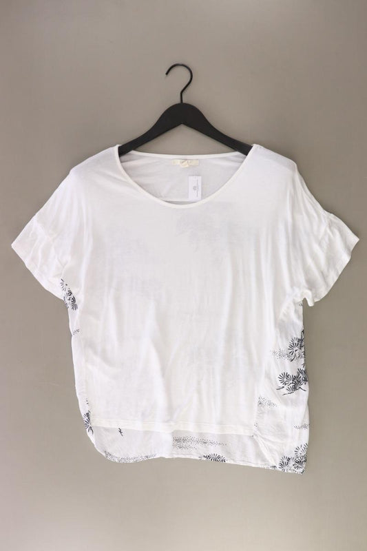 Esprit T-Shirt Gr. S Kurzarm weiß aus Viskose