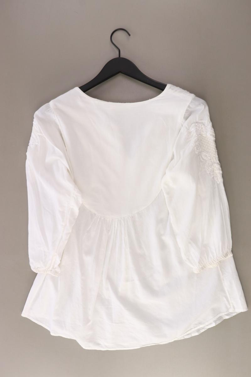 Esprit Regular Bluse Gr. 36 3/4 Ärmel weiß aus Baumwolle