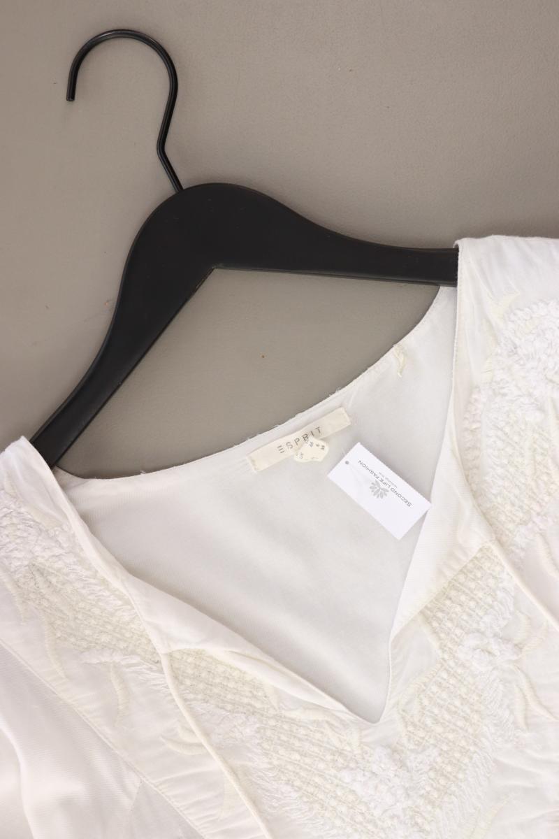 Esprit Regular Bluse Gr. 36 3/4 Ärmel weiß aus Baumwolle
